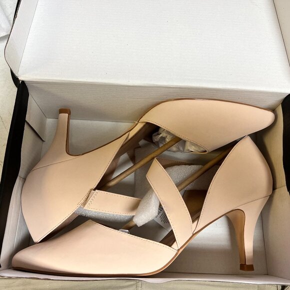 mysoft Women's Pointed Toe Low Stiletto Heel Dress Pumps Shoes Size 11 Nude - Picture 4 of 6